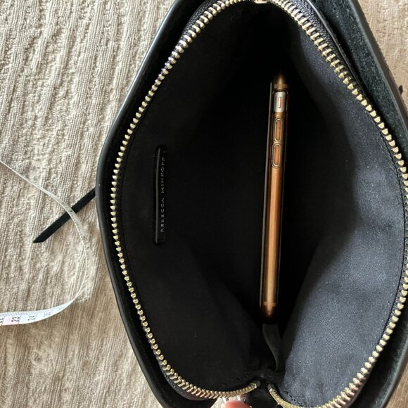 Rebecca Minkoff Darren black suede fringe crossbody bag, used like new - Picture 11 of 12